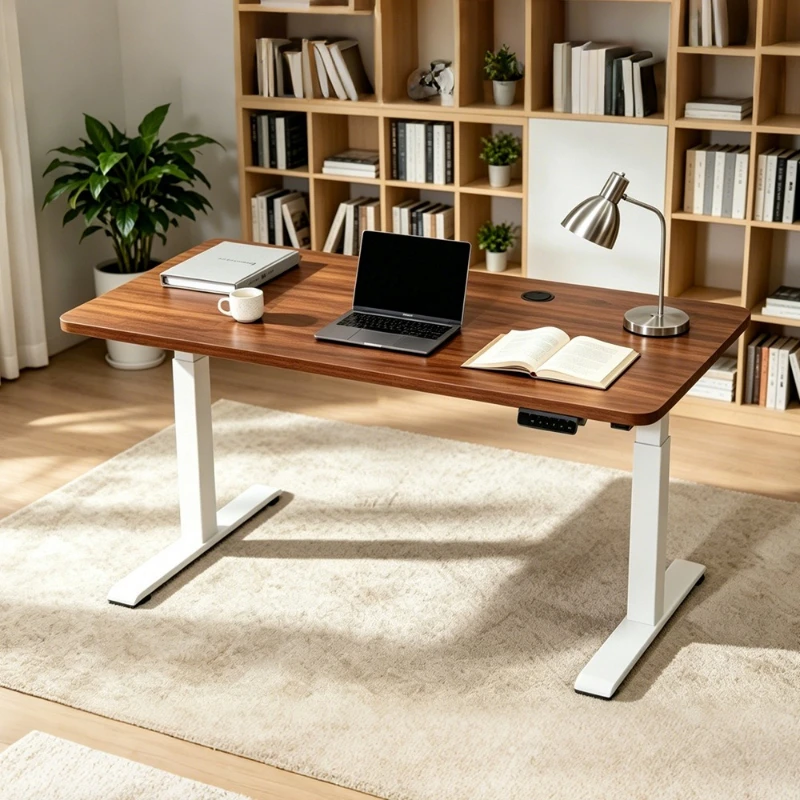 Sitting and standing desk single motor desk electric lifting table rack