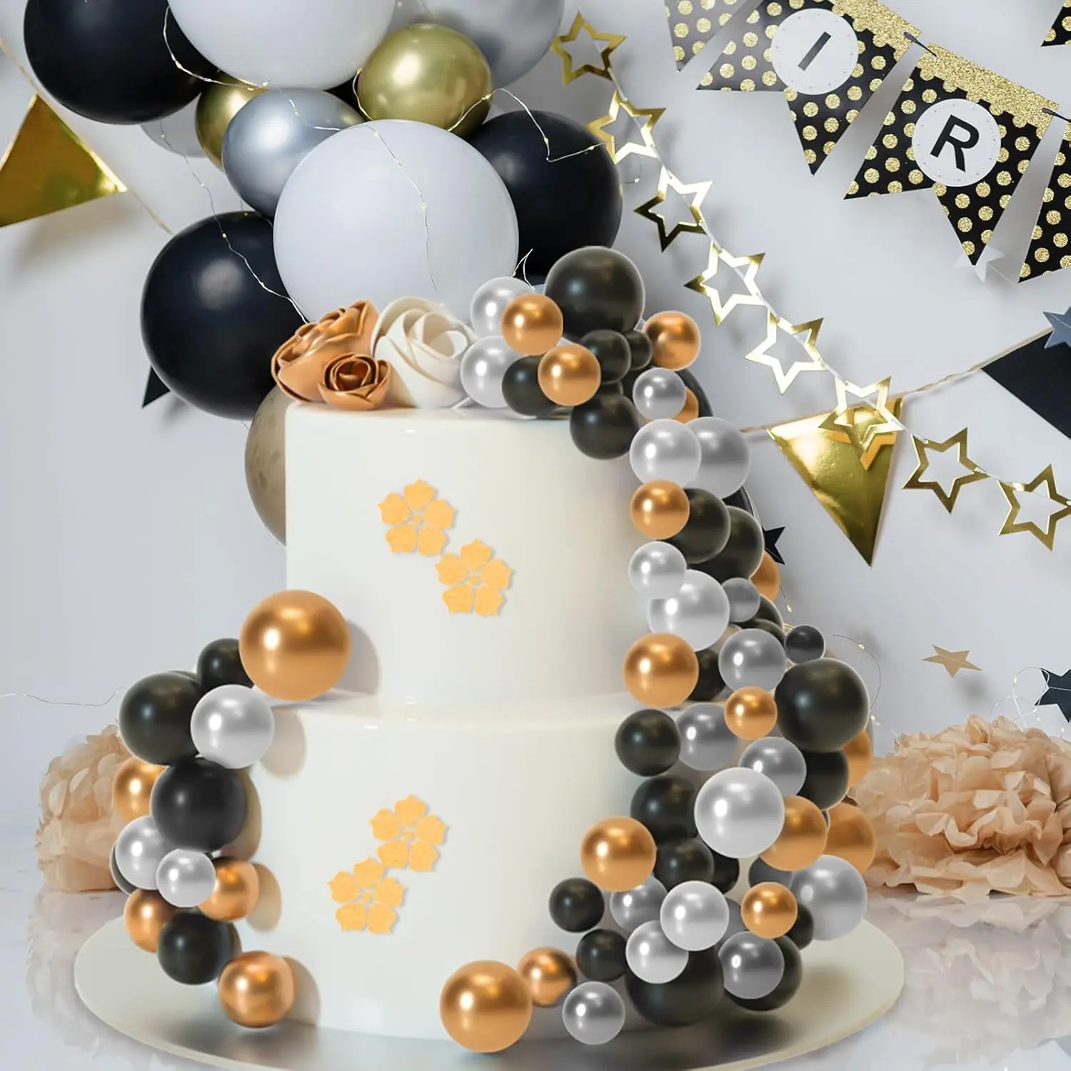 32 Stück Weihnachtskugel-Kuchenaufsatz, Dekorationen, Schaumstoffkugeln, Kuchenaufsatz, Kugeln, Kuchendekorationen für Hochzeit, Party, Geburtstag – Detail 16