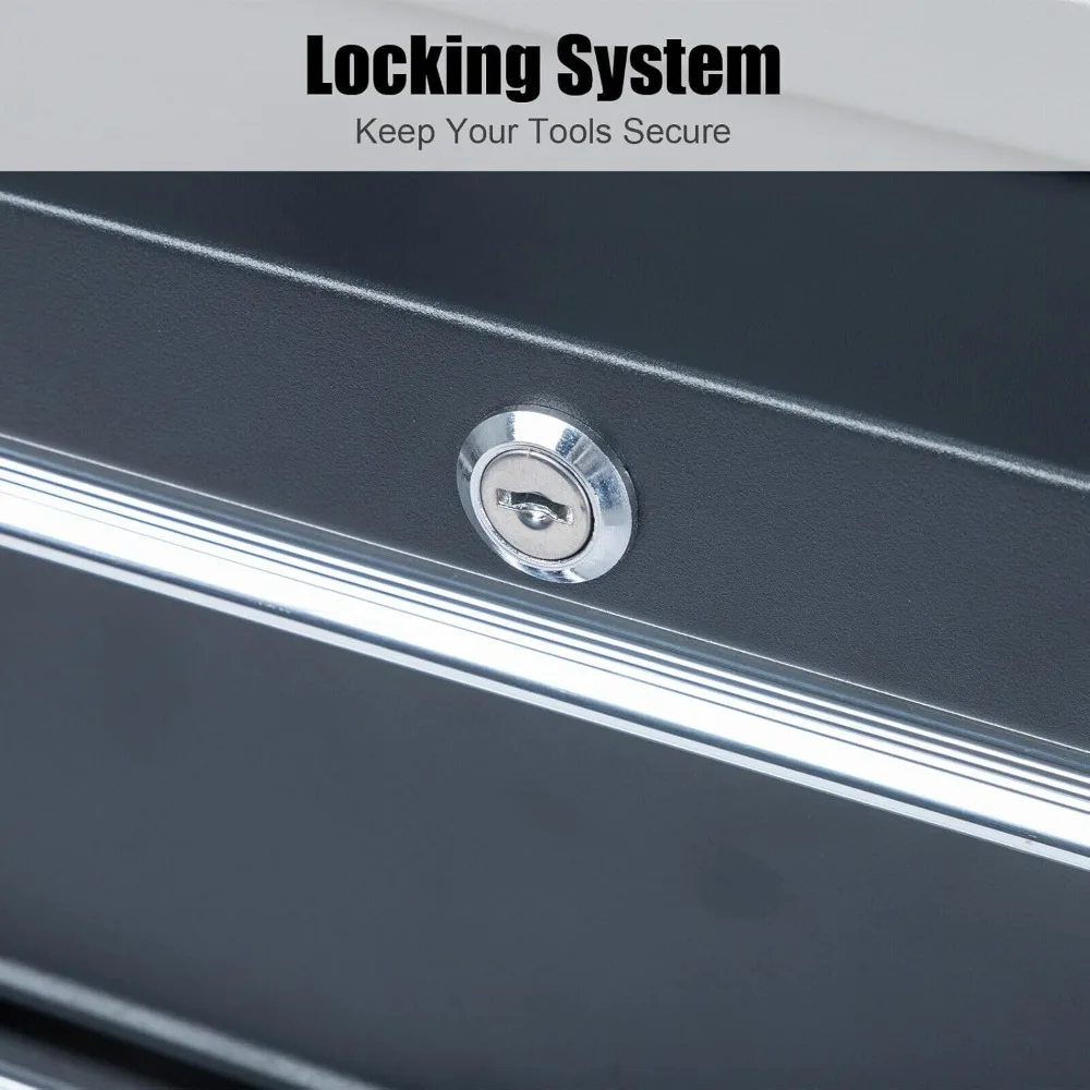 ตู้เครื่องมือกลิ้งสําหรับงานหนัก 4 ลิ้นชัก – ล็อคด้วยกุญแจ, ตู้เก็บของโลหะแข็งแรงทนทานบนล้อ, ผู้จัดงานการประชุมเชิงปฏิบัติการแบบพกพา