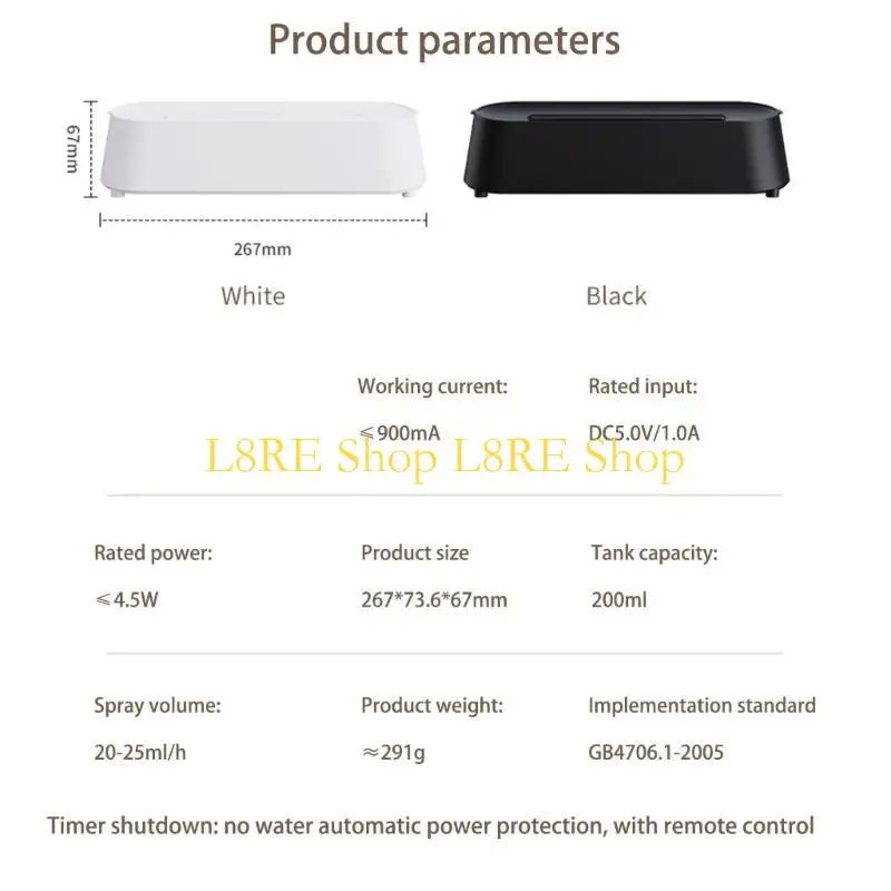 

L8RE Красочный пламя огонь диффузор Увлажнитель Увлажнитель 7 Цветов Изменение диффузоров масла