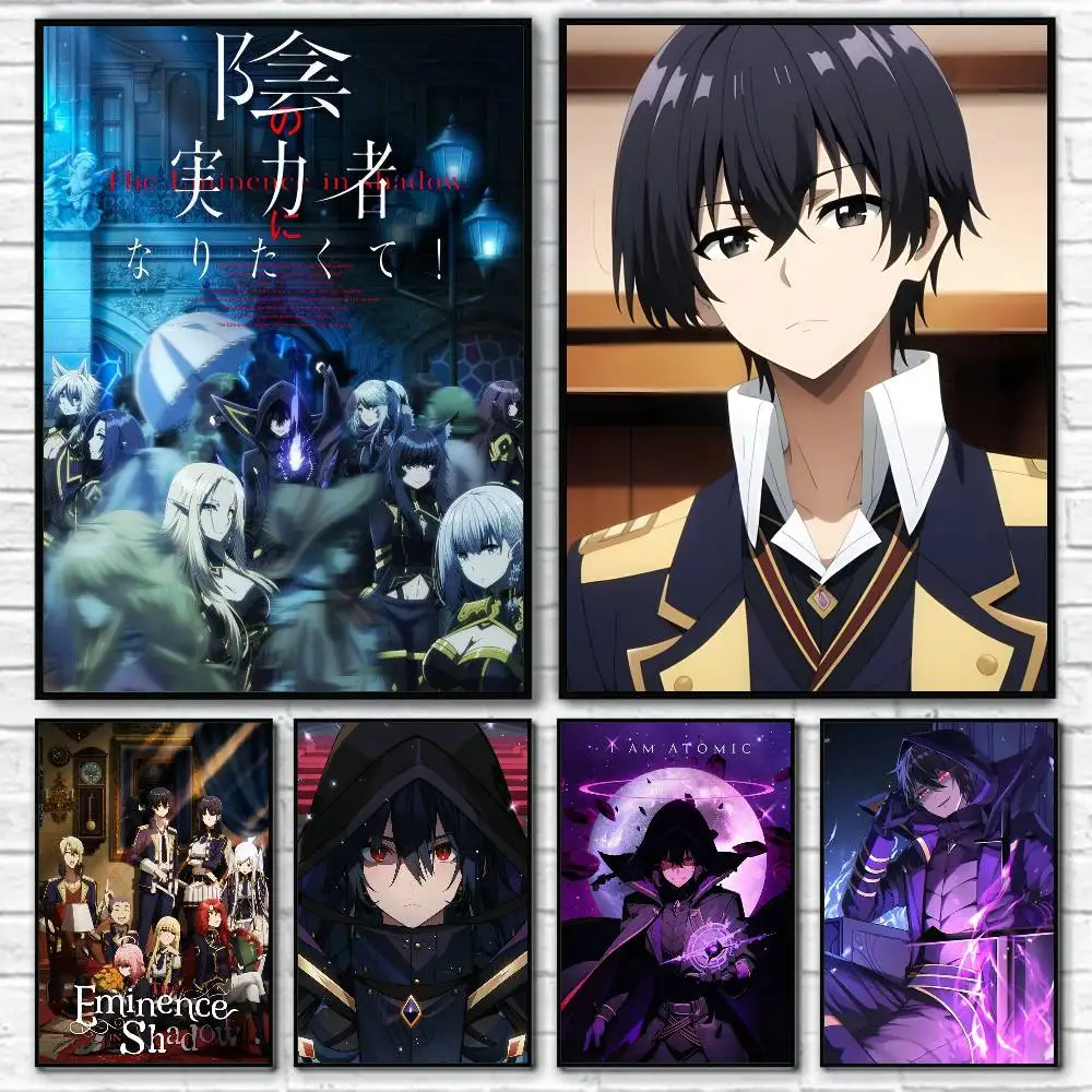 1 Stück Anime The E_Eminence In Shadow Poster Aufkleber Druck Wasserdichter Wandkunstdruck für Wohnzimmer Schlafzimmer Heimdekoration