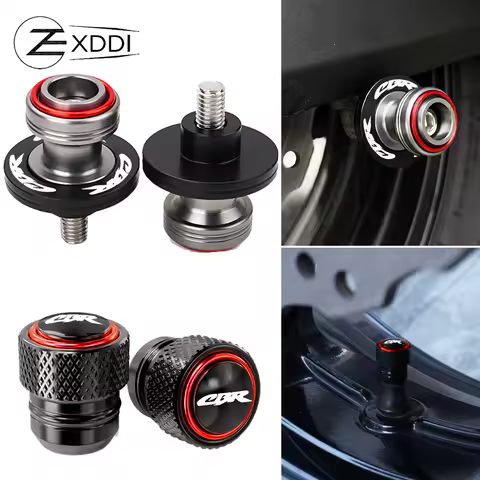 For Honda CBR600RR CBR1000RR CBR900RR CBR954RR 2004-2023 2024 2025 Motorcycle Swingarm Spools Slider Stand Screws Tire Valve Cap