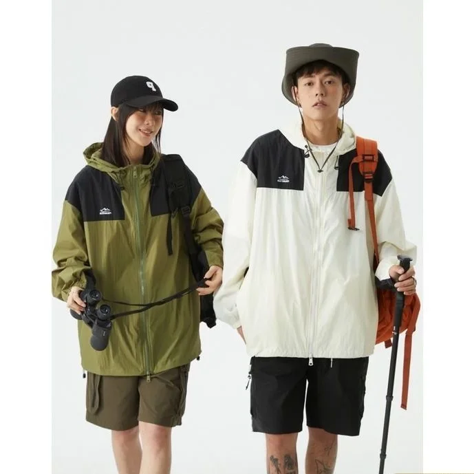 

Ретро-жакет в японском стиле с капюшоном, летняя тонкая уличная мужская одежда для защиты от солнца, повседневная куртка, трендовая верхняя одежда