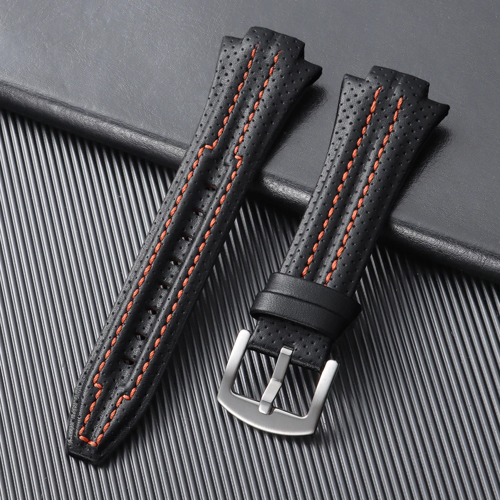 15X27mm Lederen Horlogebanden voor Seiko Sportura SNL029P2 SNL021P1 SNA595P2 SNL017P1 Business Horlogeband Waterdichte Sport Armband