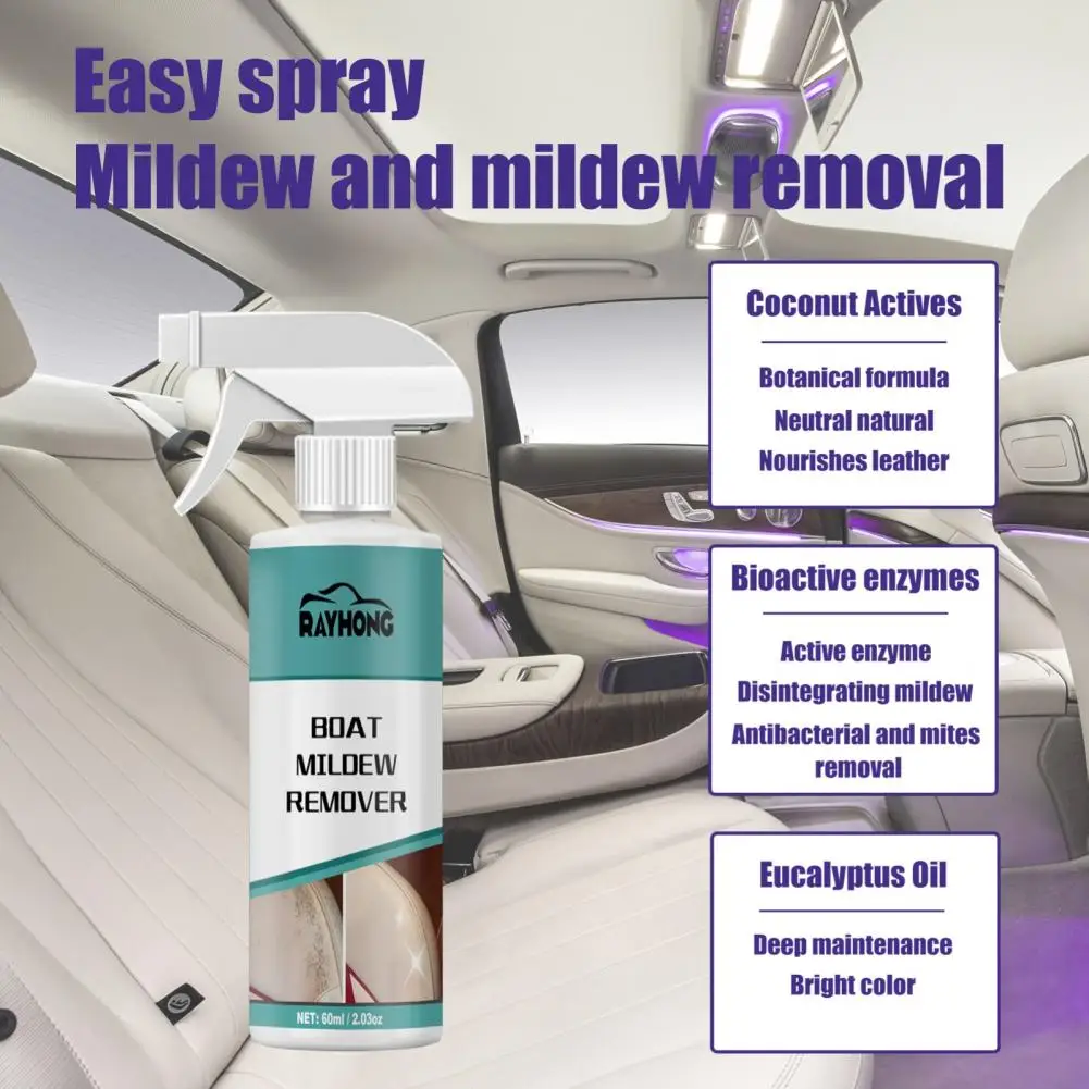 

Mildew Remover Useful Effective Easy to Use Car Interior Door Seat Belt Stains Remover Spray Car Accessories