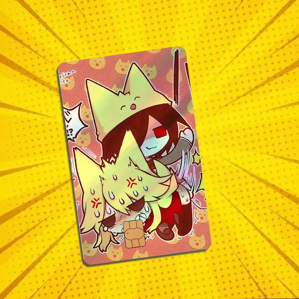 Mogeko Yonaka Kurai Okegom Card Skin Stickers For Bank Card Bus Metro Card Sticker Waterproof Gift Holographic