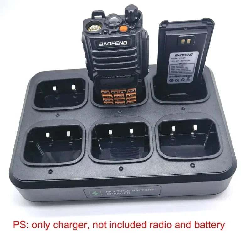 Multifunctional 6-Way Rapid Charger Adapter For BaoFeng BF-9700 UV-9R Plus A58 R760 UV-XR UV9R GT-3WP UV-5S GT-3WP RT6 Radio