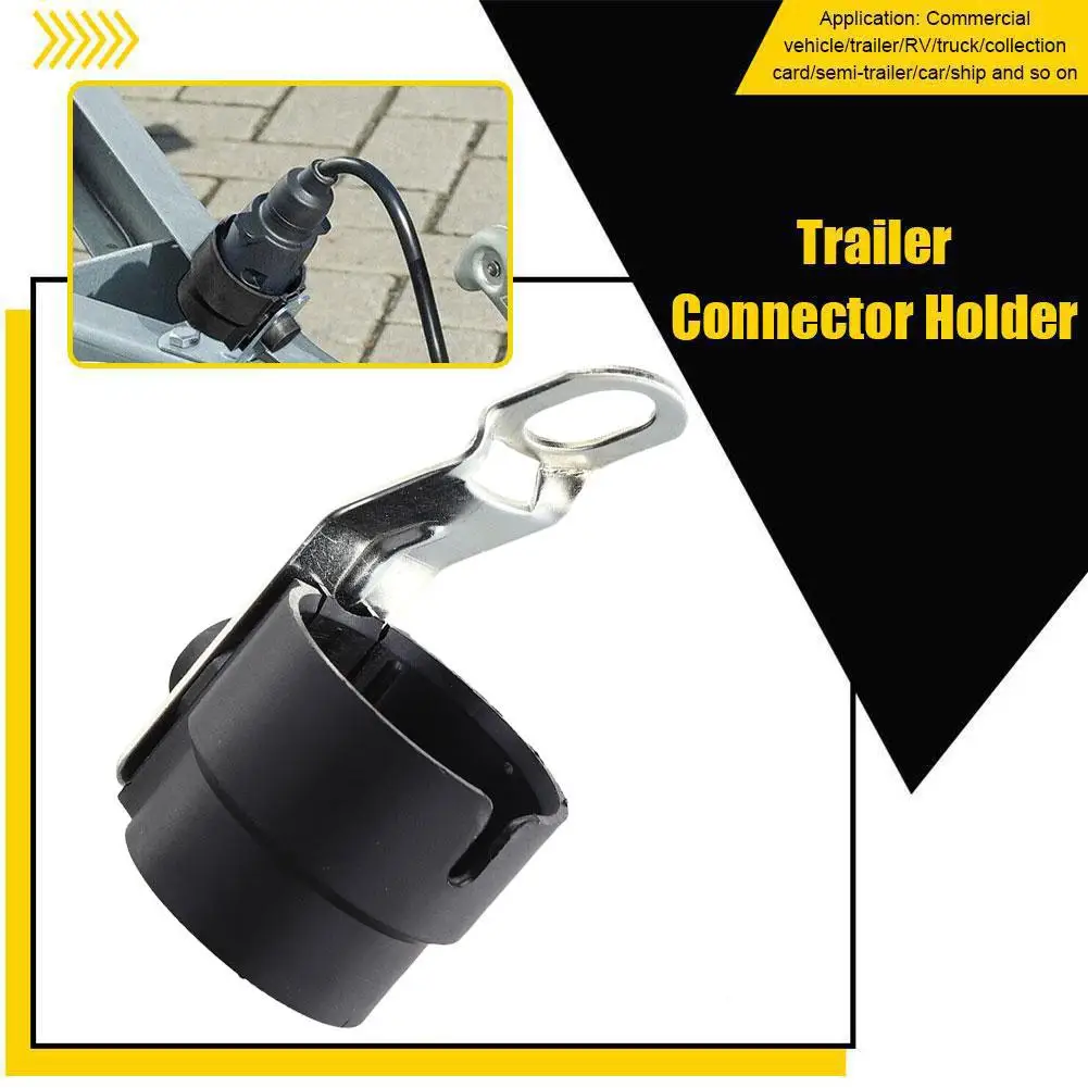 1 Pc Trailer Plug Holder Universal Weatherproof Protective Rigid Accessory For 7 To 13P Trailer Dirt Protection Plug Adapte N2A2