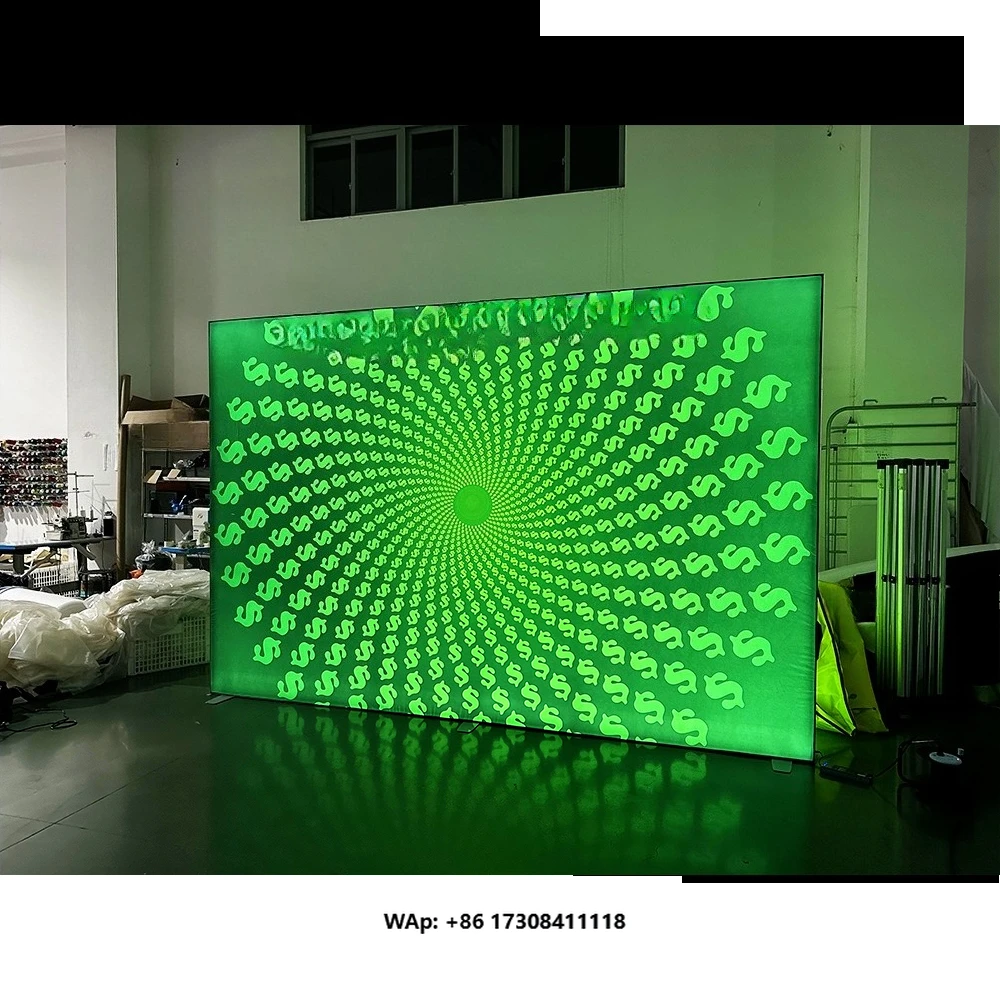 Portable Free-Standing SEG Fabric LED Light Box Display Aluminum Backlit Wall Displays for Indoor Outdoor Advertising Exhibits