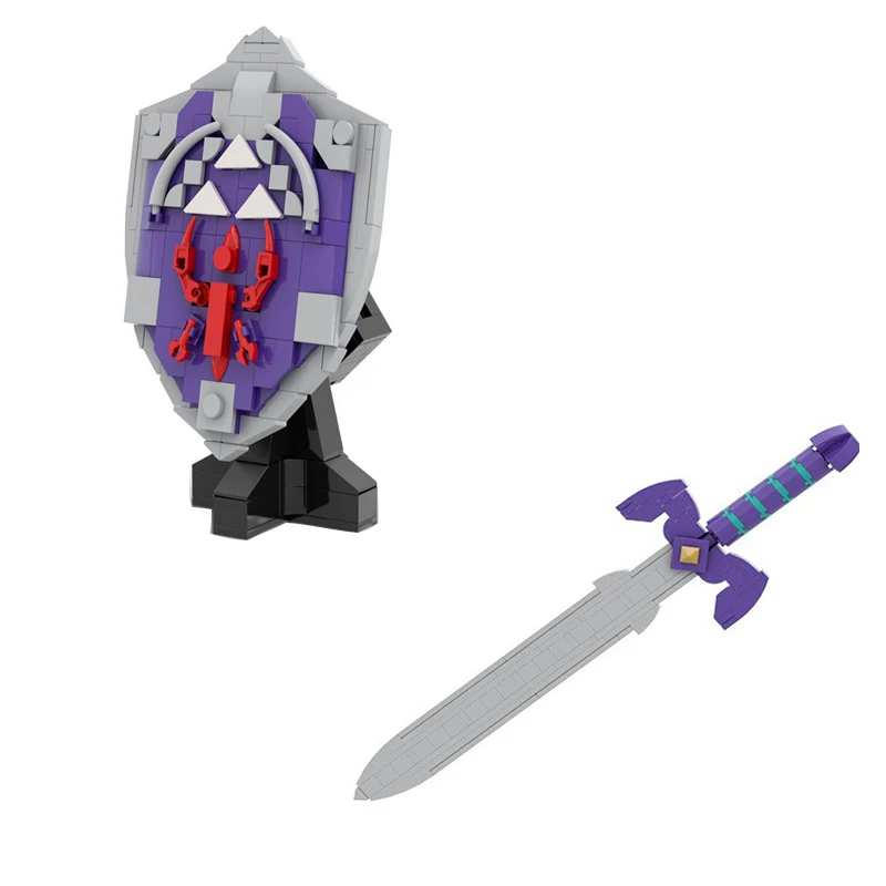 

MOC Building Block Kingdom Tears Helia Shield Building Block Model Master Sword Puzzle Assembled Bricks Collection Toy