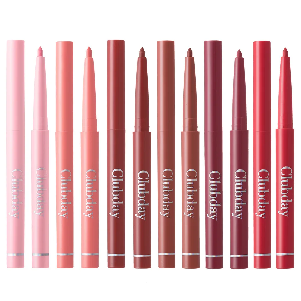6 عارية ماتي ماتي قلم أحمر الشفاه مجموعة مقاوم للماء Sweatproof غير عصا كوب غير تتلاشى خطاف دوار قلم الشفاه #6