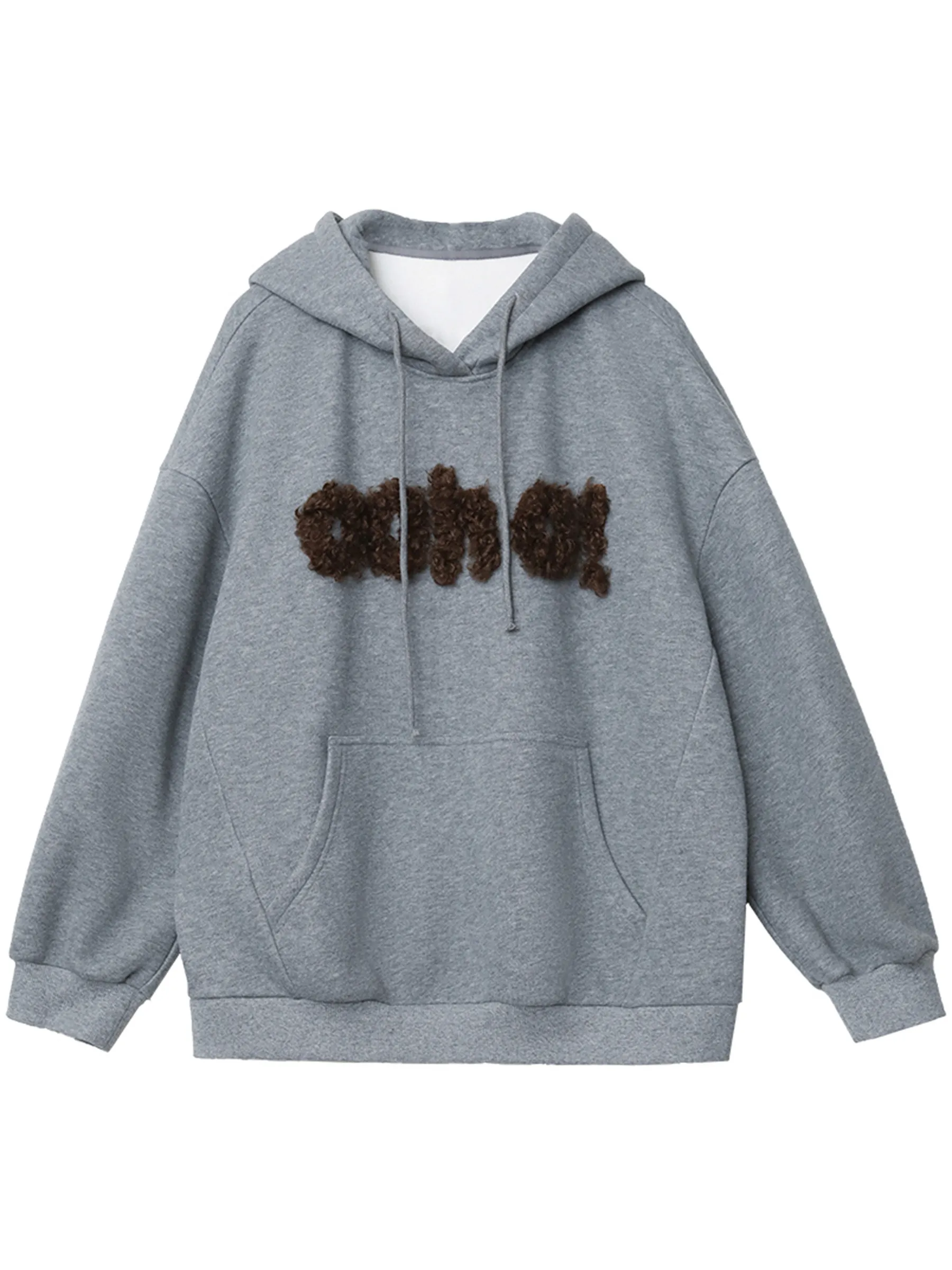 CHIC VEN Fashion Women Sweatshirts Loose Casual New Plush Letter Sticker Hooded Long Sleeved Warm Female Coat Autumn Winter 2025