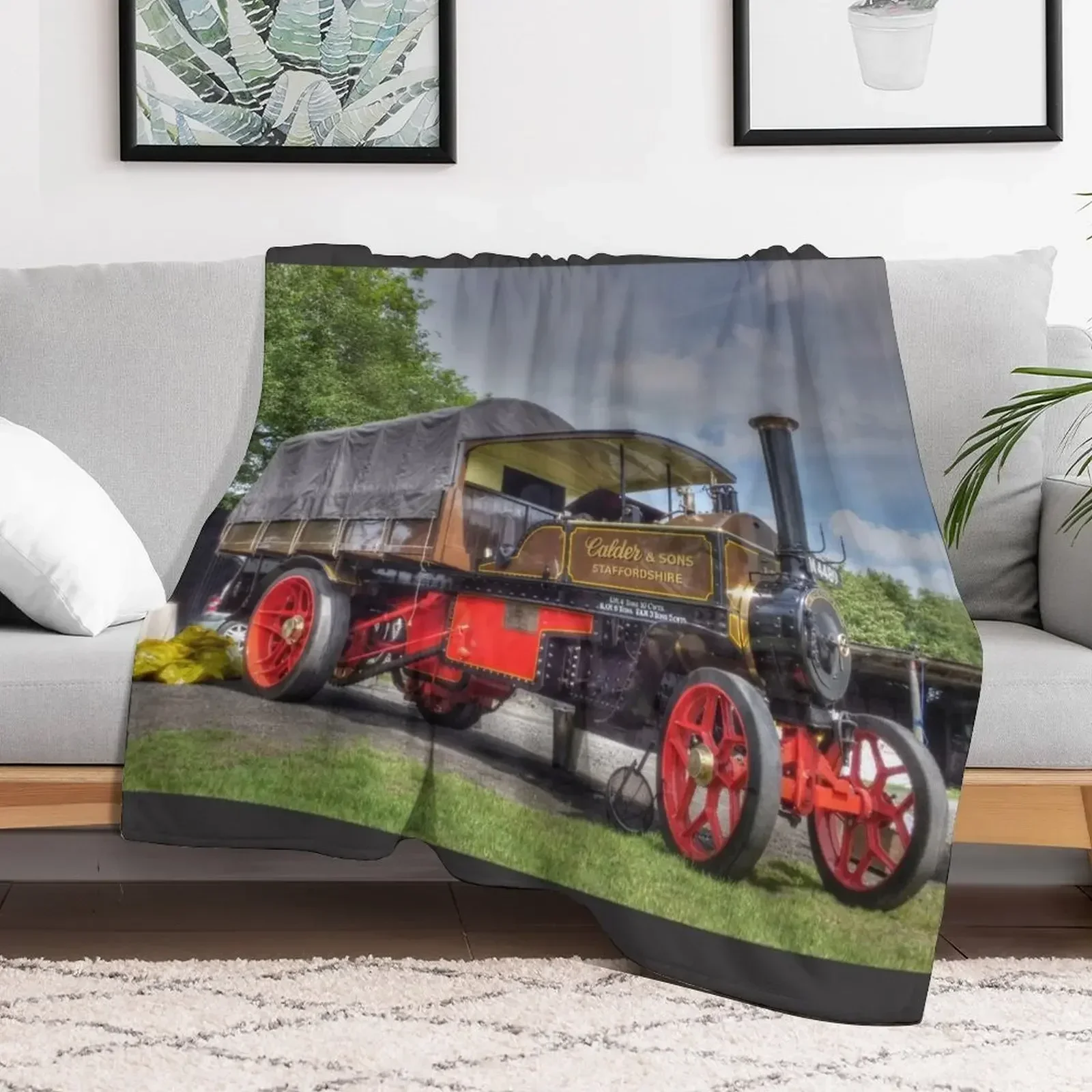 

Foden Steam Wagon Throw Blanket Sofas Winter beds Plaid Custom Blankets
