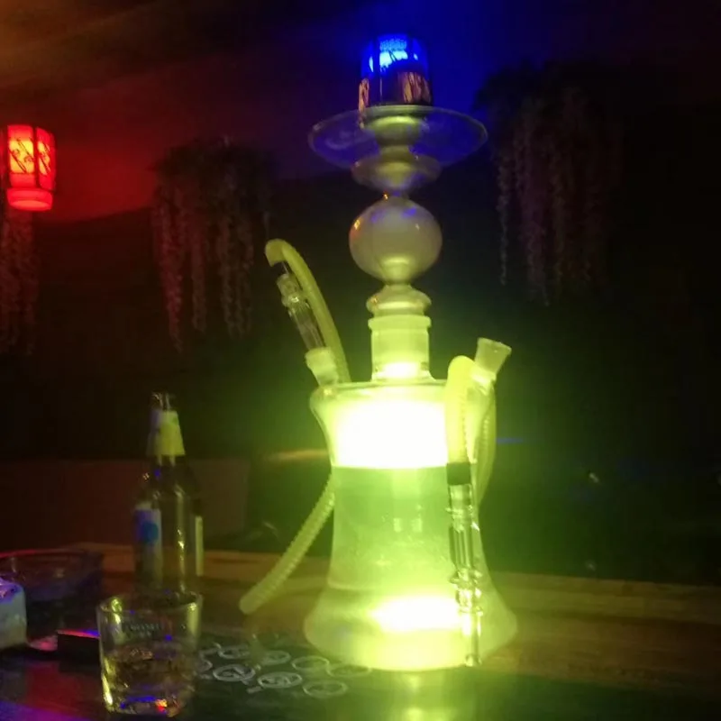 خرطوم واحد من الشيشة العربية KTV Bar الشيشة مع مصباح زجاجي ملحقات الشيشة ملحقات الشيشة الشيشة
