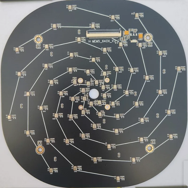 USB Gigabit Ethernet Microphone Array Multi Arm Spiral 64 128 Channel Ultrasonic Acoustic Imaging Localization
