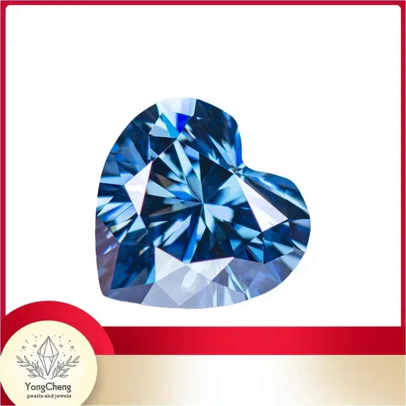 

Moissanite Diamond Heart Cut Royal Blue Color VVS1 For Gemstone Jewels Material For Pendants And Earrings WIith GRA Certificate