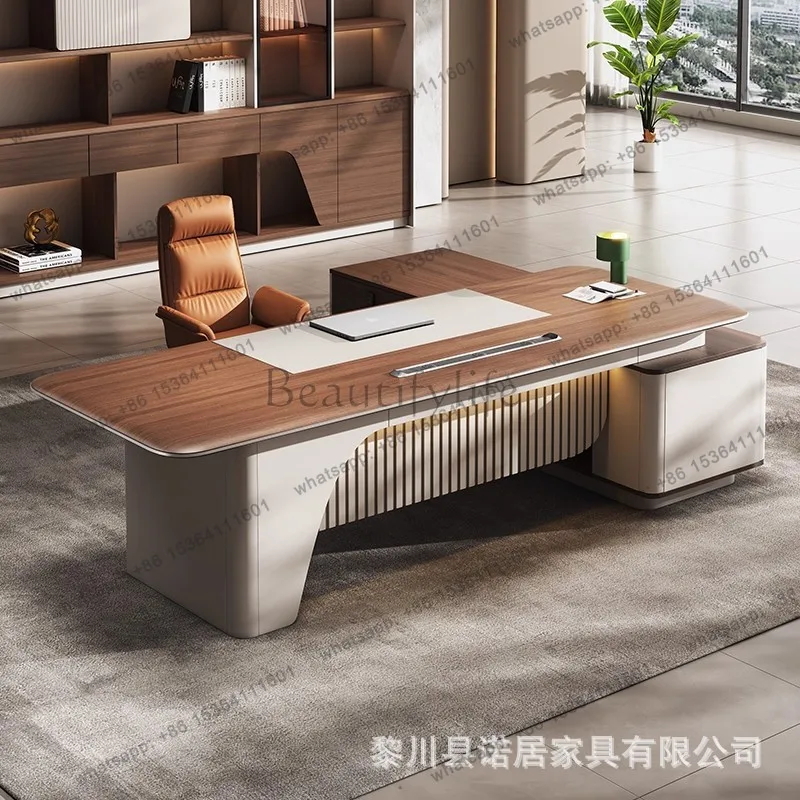 Blister office desk and chair combination simple modern light luxury leadership office manager large desk