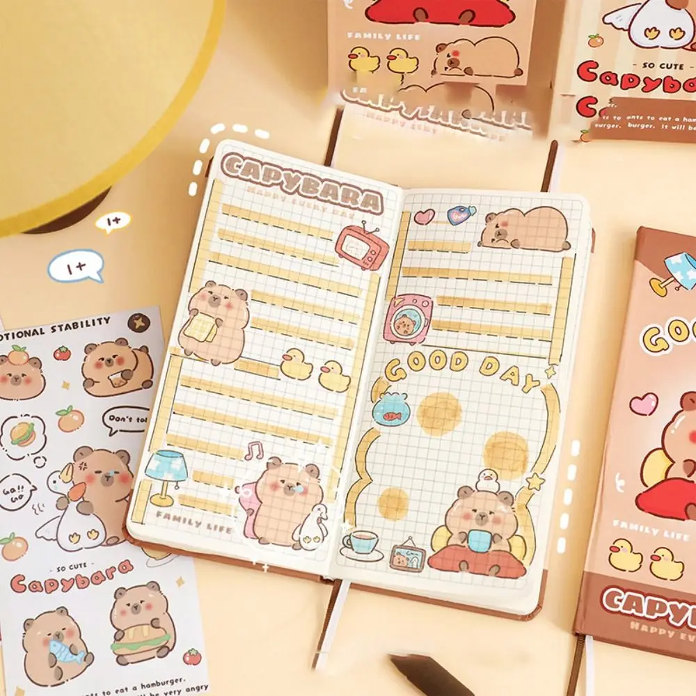 Pocket Mini Capybara Notepad INS Creative Capybara Hand Ledger Notebook Kawaii Cartoon Memo Notes School