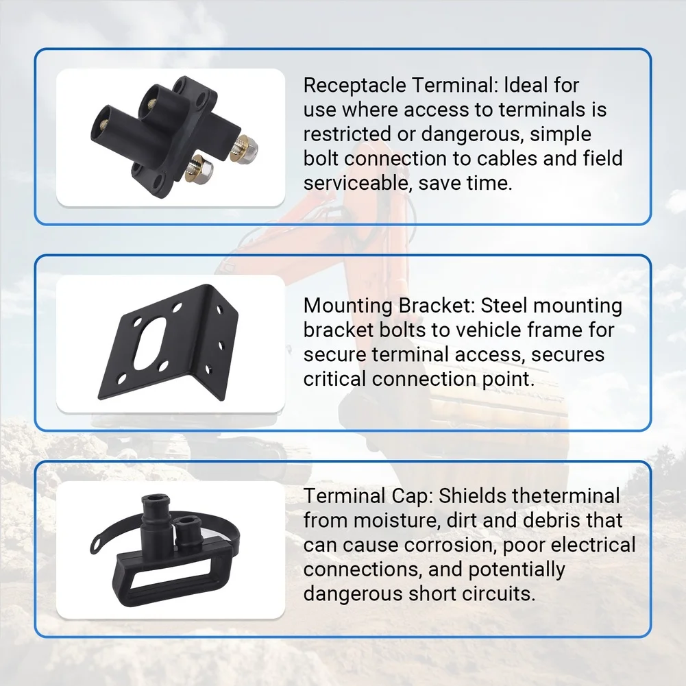 Jump Start Terminal 177305031 for Forklifts Fire Trucks Sanitation Cranes Agricultural Machinery Weather Resistant