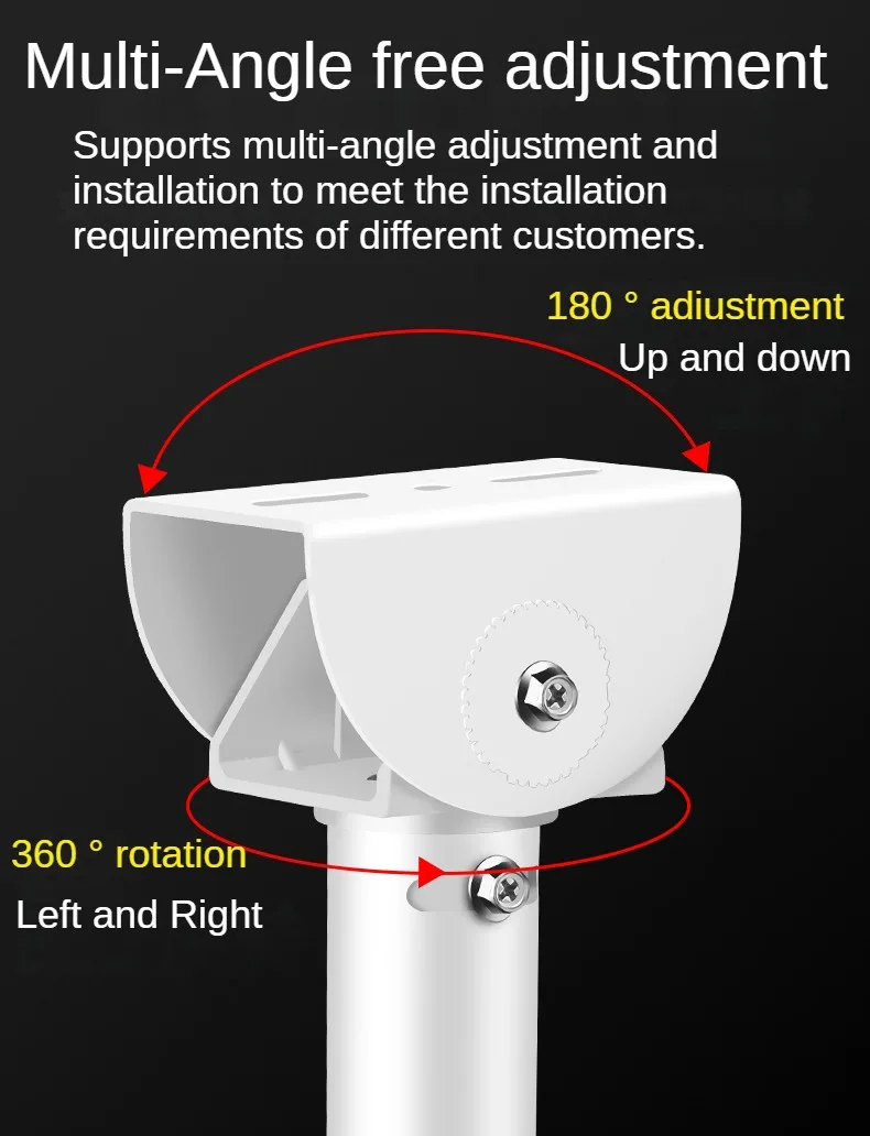 알루미늄 합금 범용 홀딩 로드 브래킷, CCTV 카메라 장착, 수직 폴 마운트, 트윈 카메라 지지대, 더블 카메라 마운트