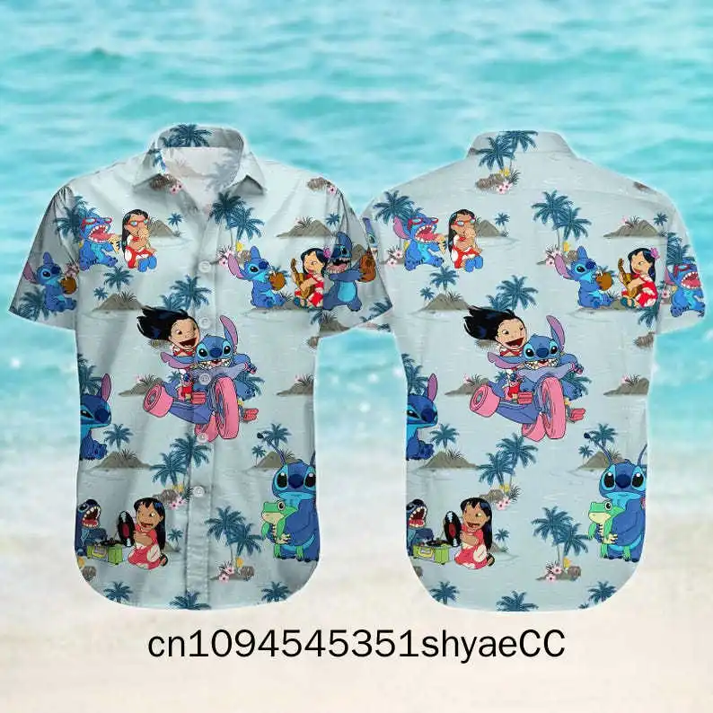 

Stitch Button Shirt, Lilo And Stitch Shirt, Disney Trip Hawaiian Shirt, Magic Kingdom Shirt, Summer Vacation Beach Shirt, Gift F