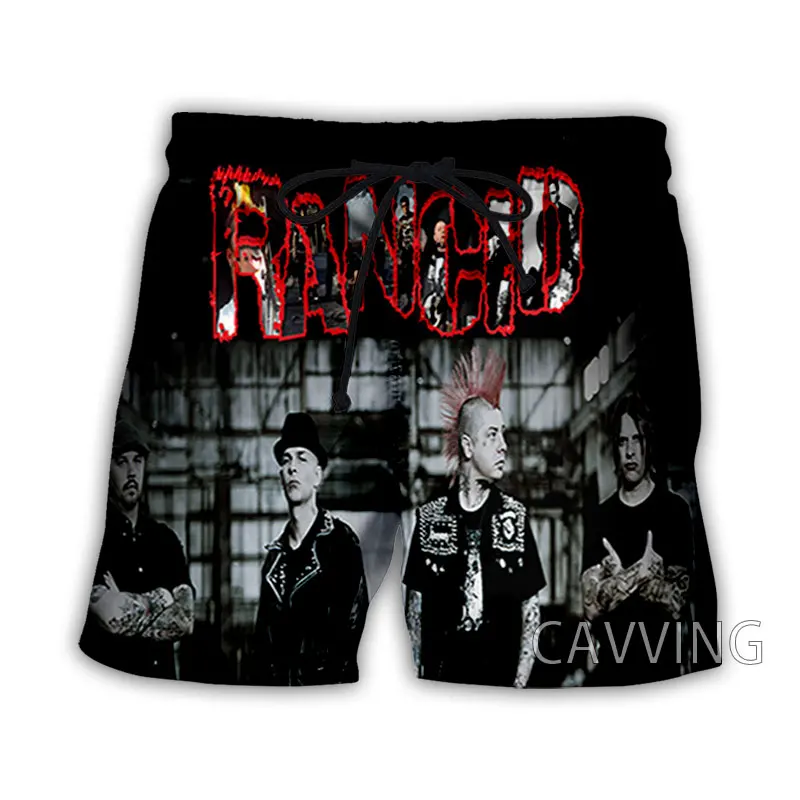 

CAVVING 3D Printed Rancid Band Summer Beach Shorts Streetwear Quick Dry Casual Shorts Sweat Shorts for Women/men