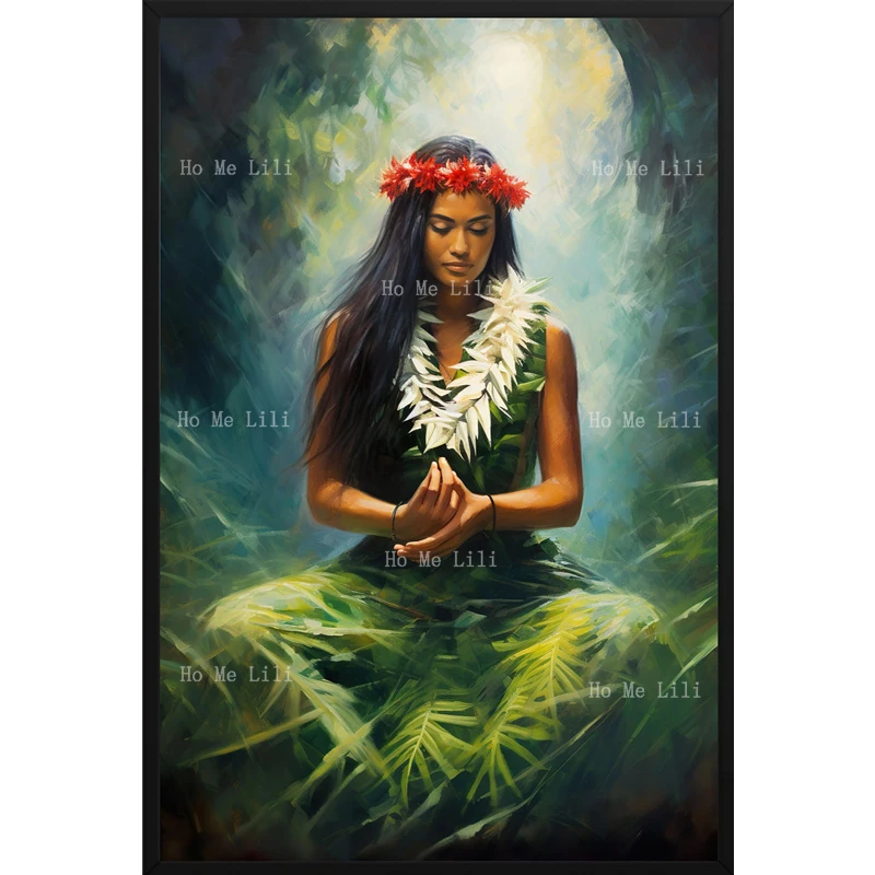 Laka In Her Forest Sanctuary Goddess Of Hula Fertility Love Essence Of Hawaiian Forests Mythology Canvas Wall Art Home Decor