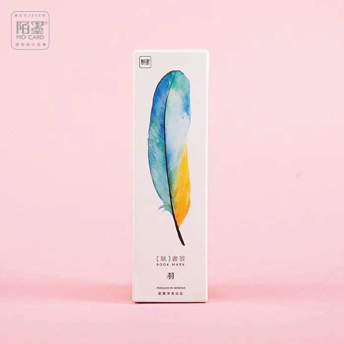 

Feather Paper Bookmark, Tribute To The Bird Notes In Natural Memory, Message Card With Irregular Feathers