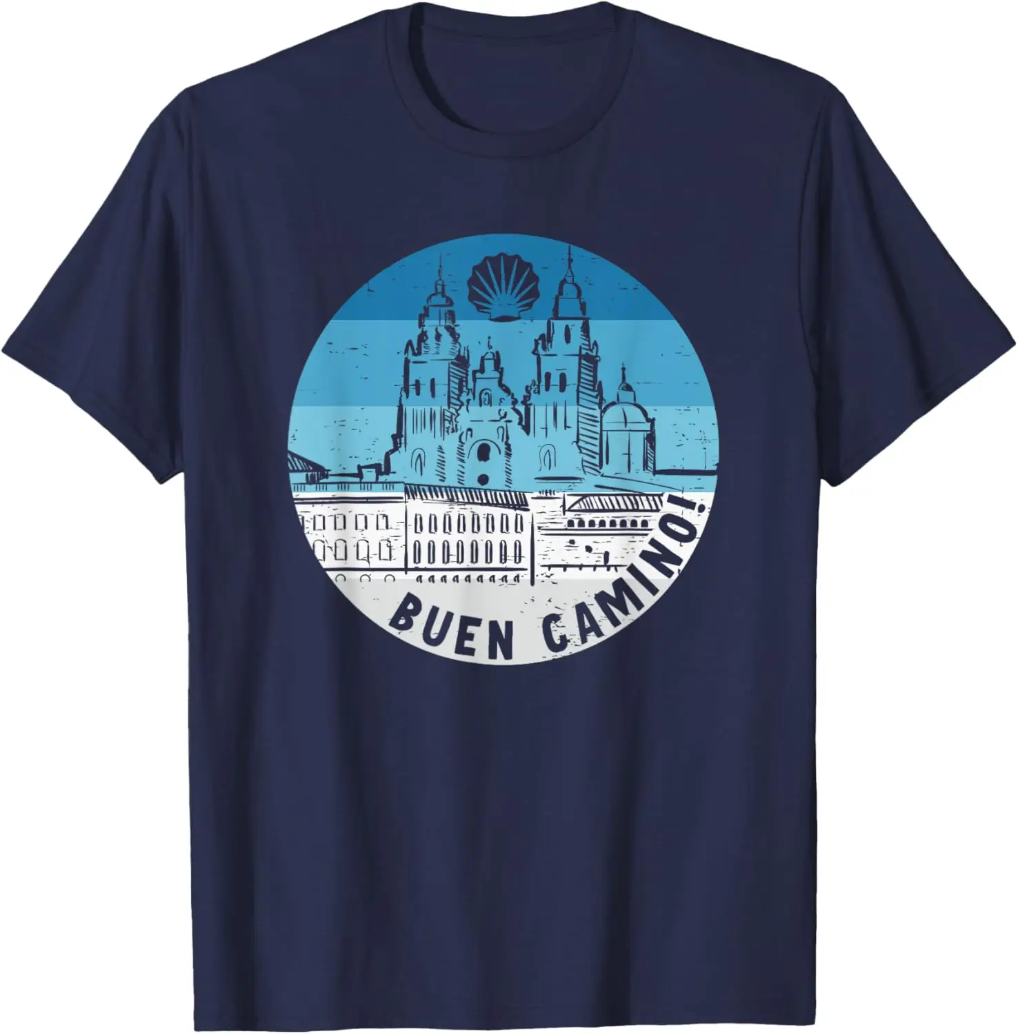 Buen Camino De Santiago De Compostela Jakobsweg T-Shirt Short Sleeve Casual 100% Cotton Shift