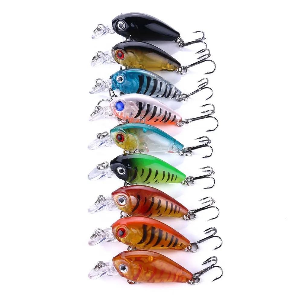 Chubby Lure Bait 4.5cm 4g Micro Rocking Floating Plastic Mini Artificial Fish for Black Bass and White Bass Crank Bait view 3