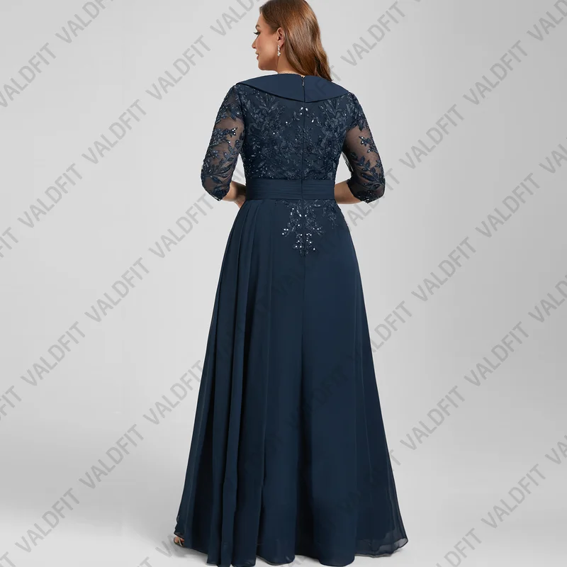 Customized Long Plus Size Mother of the Bride Dresses with Half Sleeves Wedding Party Dress vestidos para madre de novia 2024