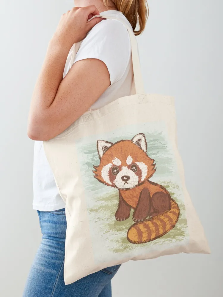 

Red Panda Tote Bag eco bag folding foldable reusable bag free delivery bags female