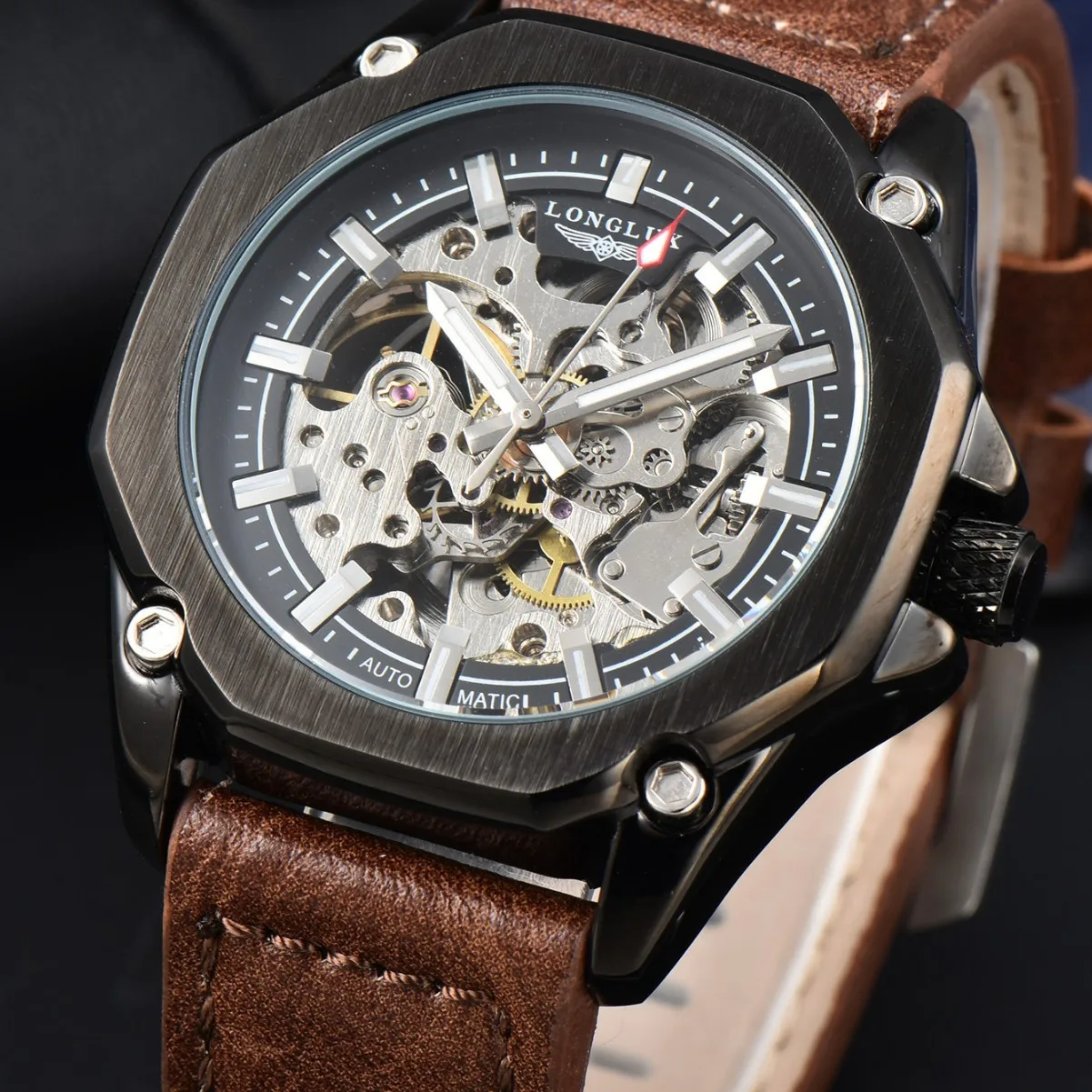 

Классические механические часы роскошные брендовые мужские деловые автоматические часы модные водонепроницаемые спортивные часы со скелетом новые часы Reloj Hombre