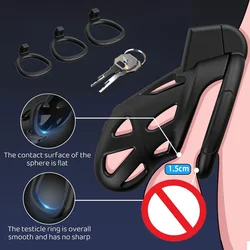 Sex Toys for Men Male Chastity Cage Set Anti Off Lock Penis Ring Cock Cage Kit BDSM Bondage