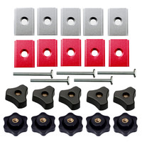 5/10Pcs Miter Track Sliding Nut T-Slider T Slot T Bolt and Nut Set Woodworking Tool Jigs Screw Fixture Workbench T-Slot Fastener