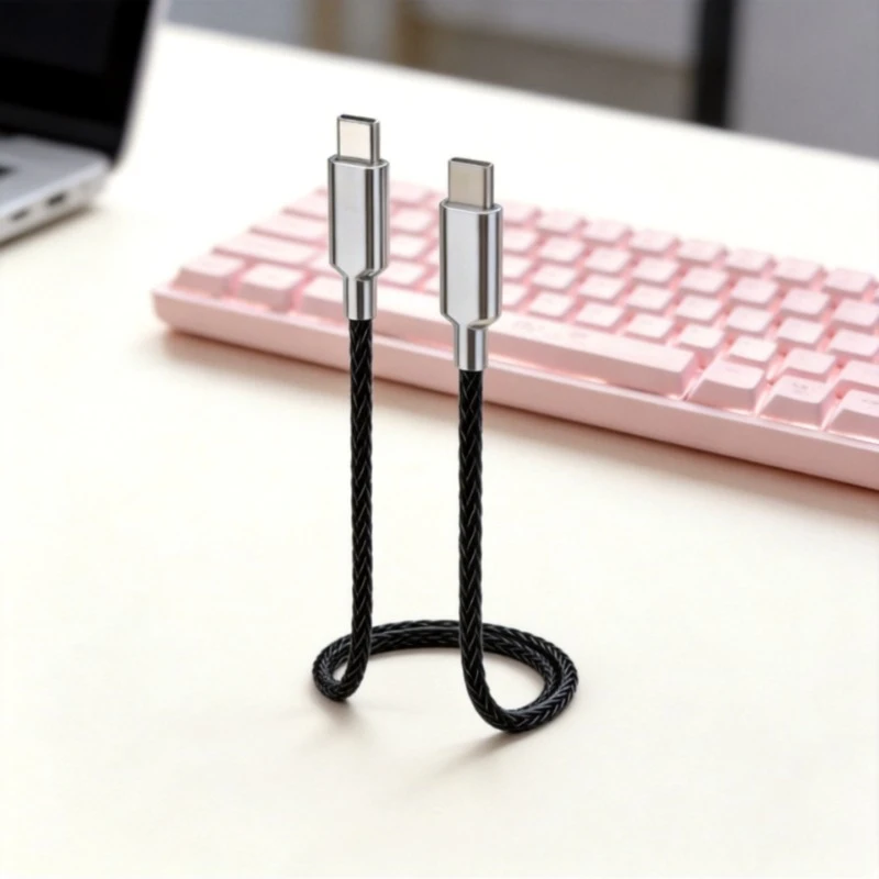 8K Single Crystal Copper Keyboard Cable HM Hub Short Cable C-C & USB-C for Magnetic Switch Keyboards
