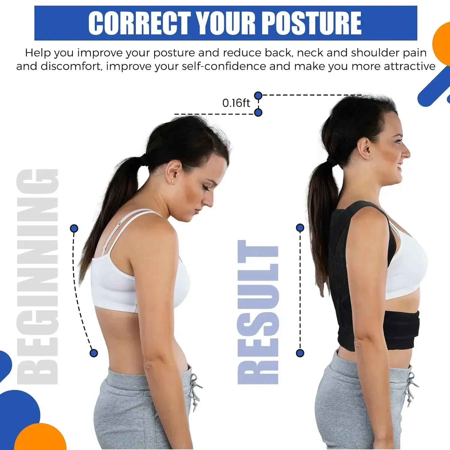 Posture Corrector For Men，Back Brace For Posture For Women，Use For Scoliosis And Hunchback Correction,Back Brace For Men