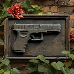 Glock 17 2D Flat Style Aluminum Tin Sign: 8x12 Inch (20x30cm) - Perfect Father's Day Gift for Gun Enthusiasts Home Wall Decor