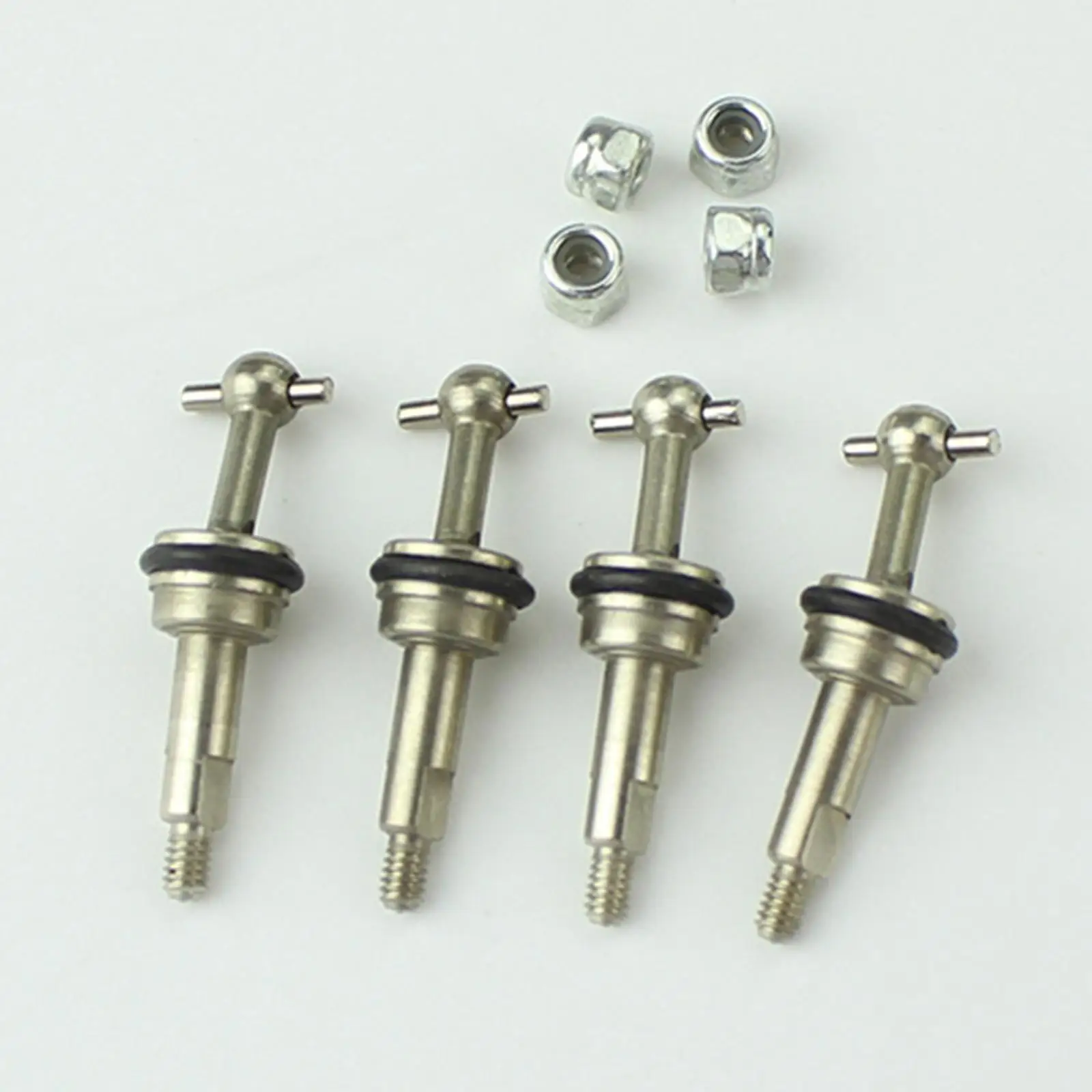 4PCS Metal Universal Driveshafts Dog Bone Replacement Part for WLtoys K969 K979 K989 K999 P929 P939 1:28 RC Car Car