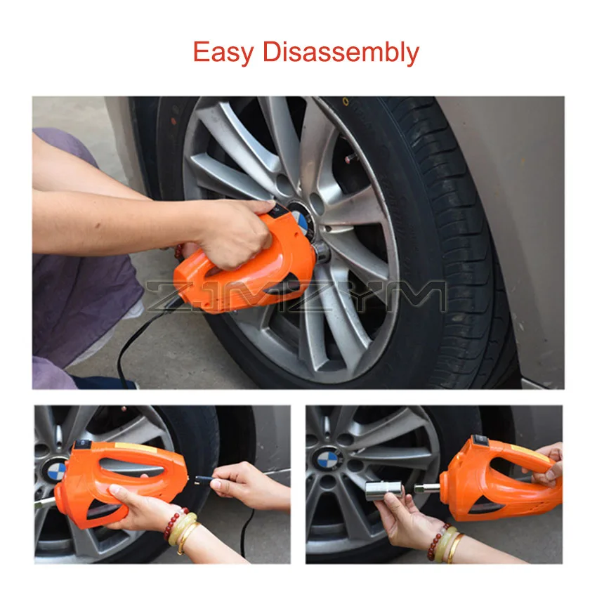 Automotive Car Impact Wrench Socket Wrench Electric 12V Auto Tyre Change Tool Car Jack Automotive Repair Tool 12V 480N