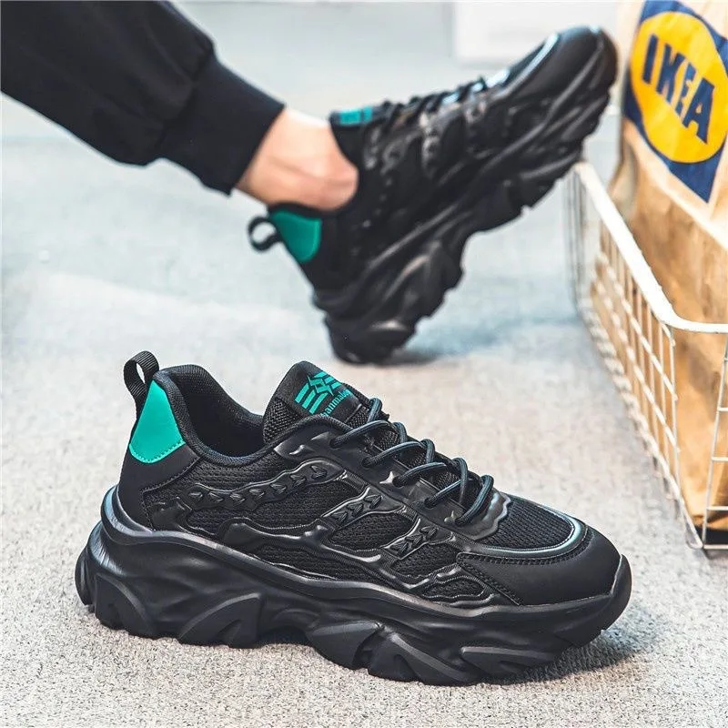 Fashion Men Chunky Sneakers Brand Comfortable Chunky Sneakers Summer Breathable Mesh Shoes for Men Walking Shoes Tenis Masculino