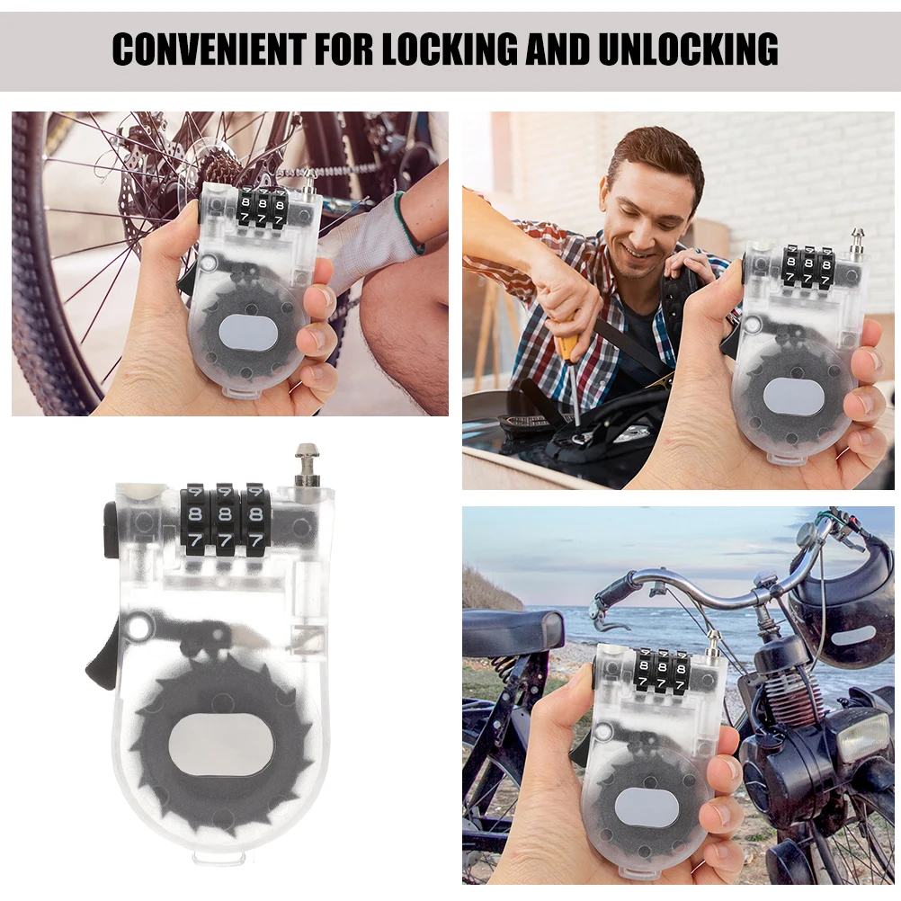 

Bike Cable Snowboard Security Lock Compact Anti theft Ski Locks for Scooter Lightweight Steel Wire Cable Lock White Color bike