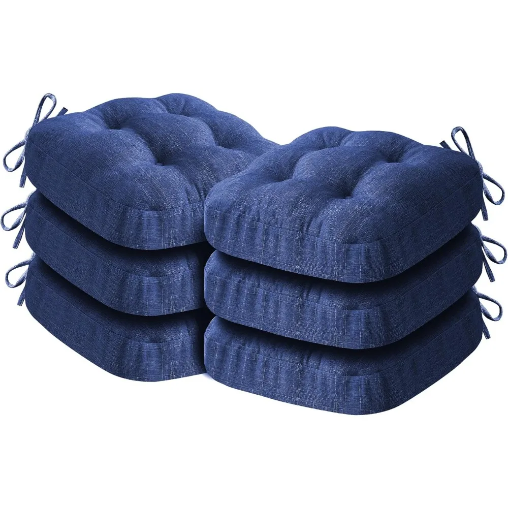 chair cushions for dining chairs, dining chair cushions, tufted indoor chair pads with ties & non slip backing, seat cushions fo