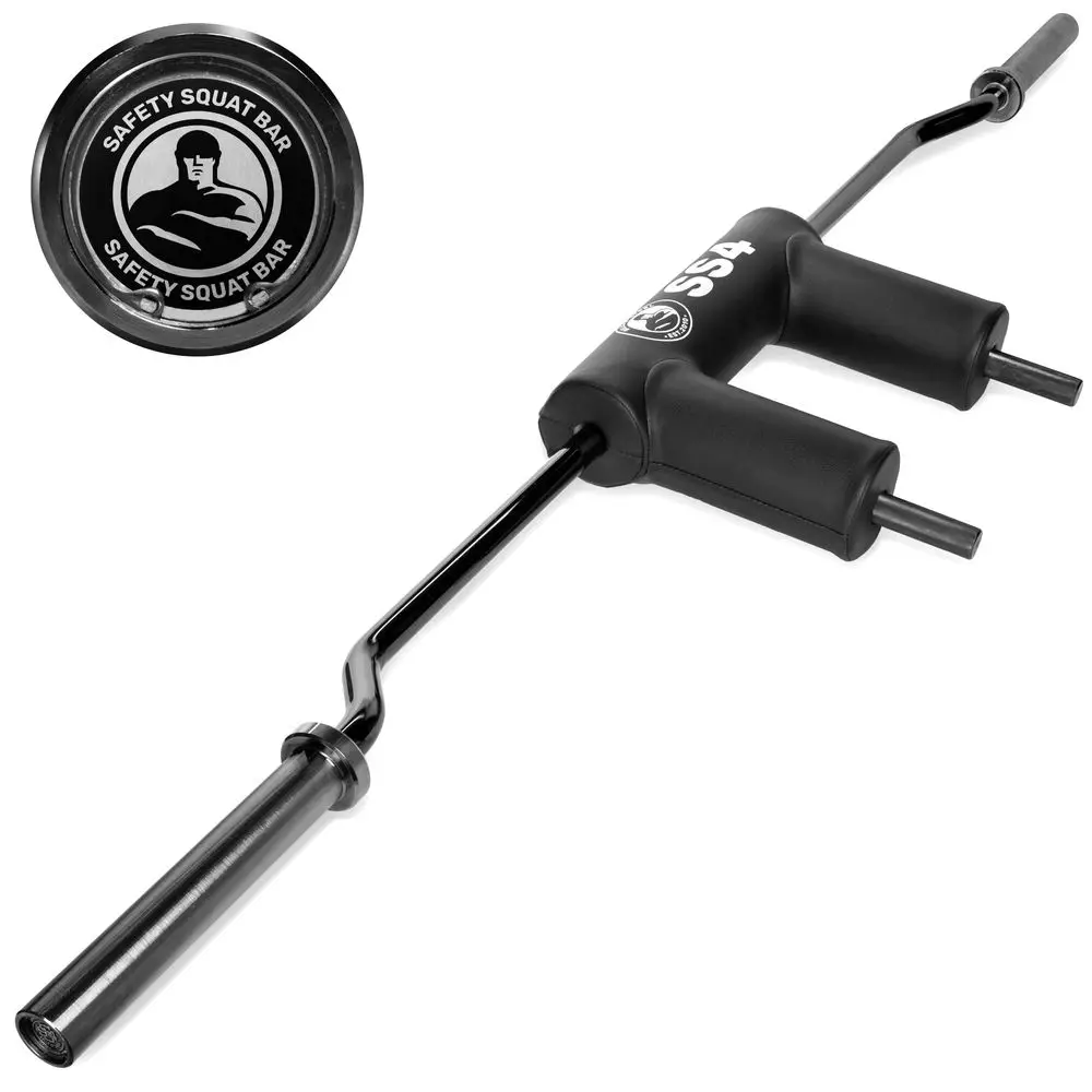 

Squat Bar Safety Squat Barbell 4.0, Black Titanized Sleeve and Shaft Coating, Premium Padded Barbell Pad, 45.6lb, 1500lb Weight
