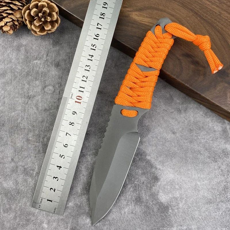 Hand Forged High Hardness Knife Outdoor Portable Multi Function Knife Camping Wilderness Survival Self Defense Tool