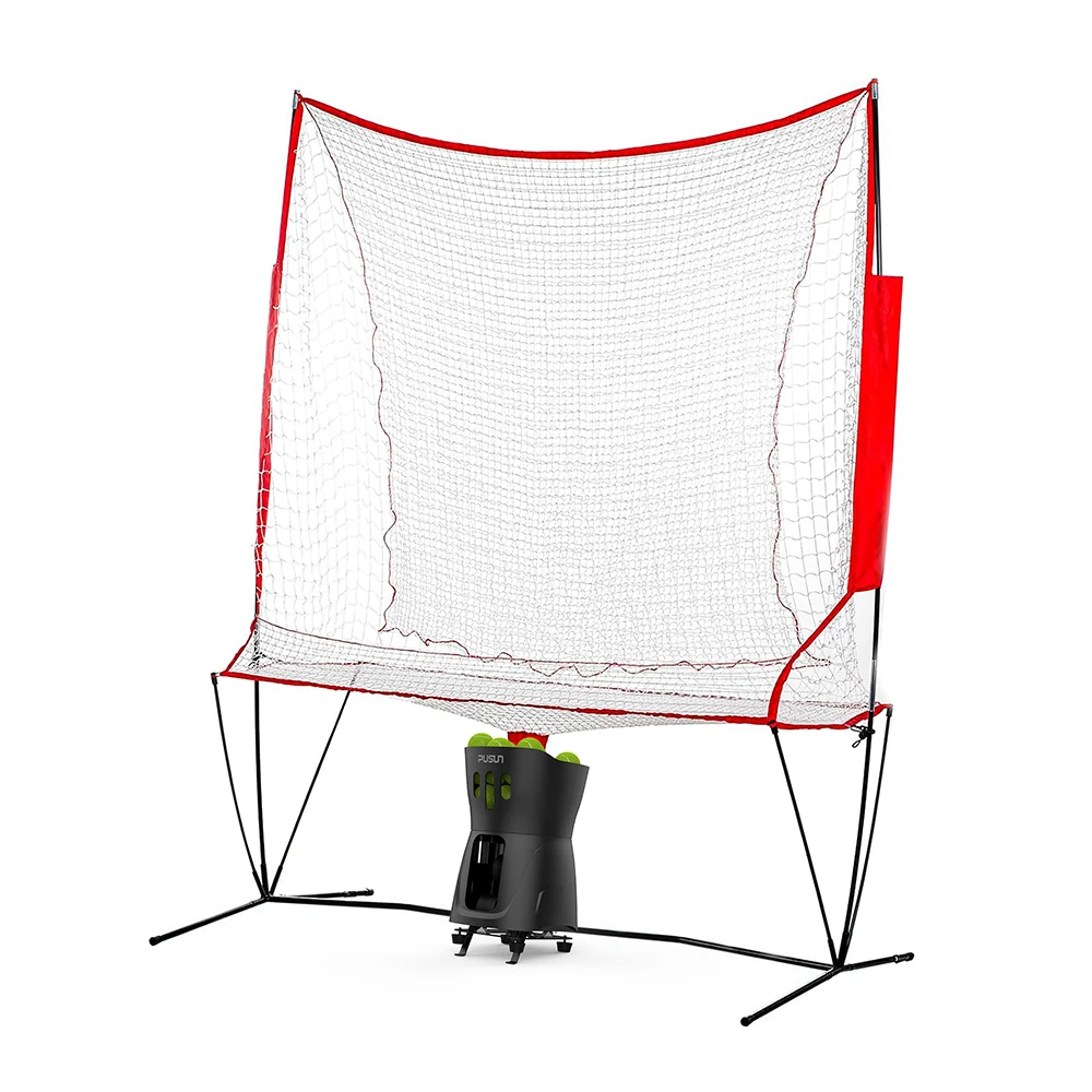 New Arrival PUSUN PT MINI PRO Tennis Ball Machine Padel Launch Training Equipment Set With Ball Colleting Net For Home & School