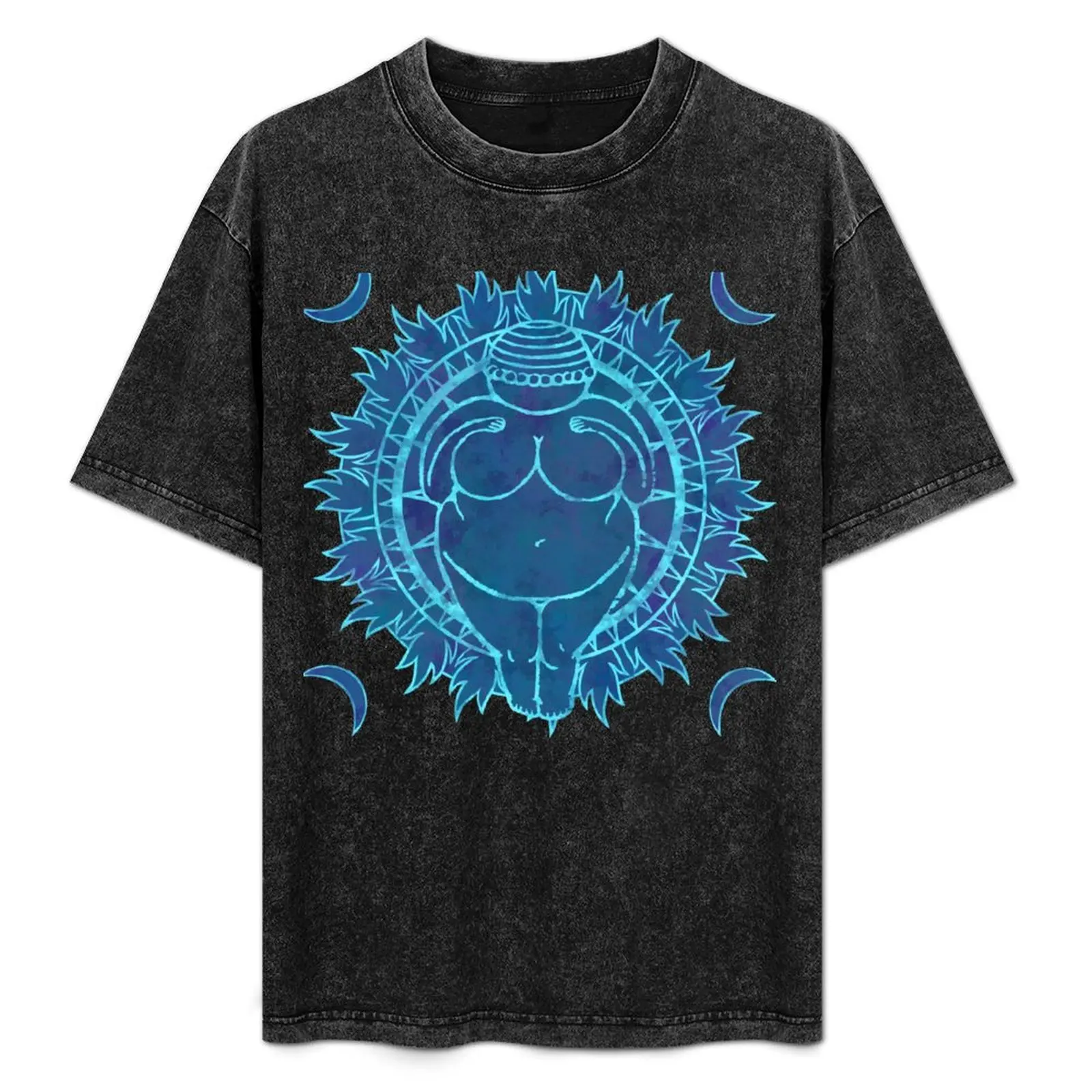 

Venus of Willendorf Blue Mandala T-Shirt anime sweat black t shirts for men