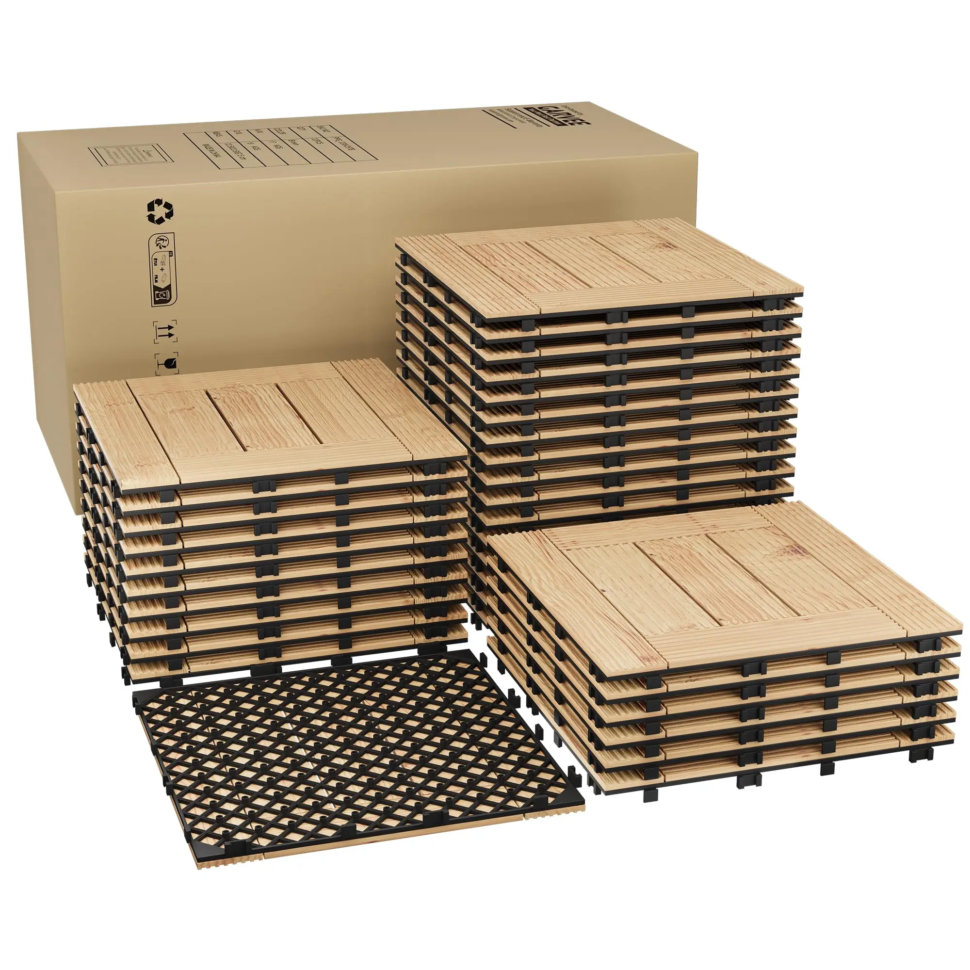 33PCS Acacia Wood Deck Tiles 12
