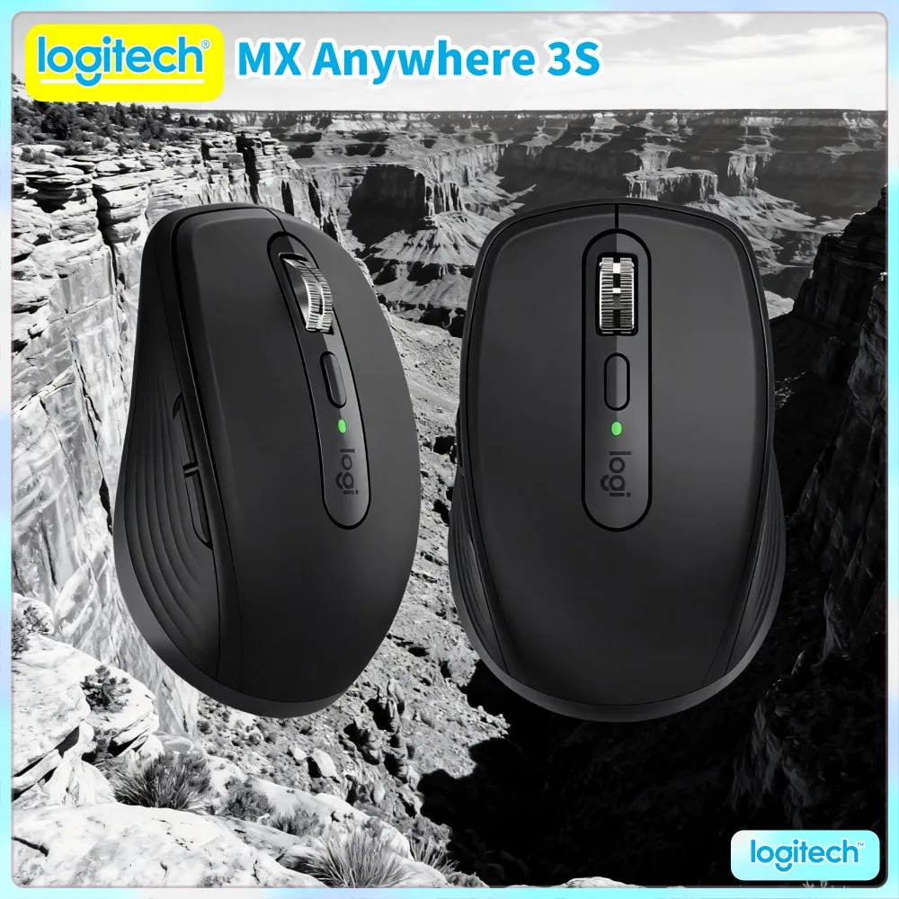 High-Precision Logitech MX Anywhere 3S - 8K DPI, Magspeed Scroll, Silent Click, 3-Device Bluetooth, Travel & Office Dual Use