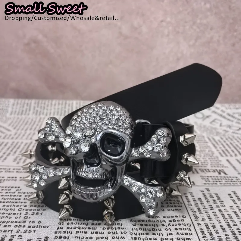 القوطية الشرير Y2K فتاة صبي الرجال والنساء برشام حزام الشارع الشهير الجاز أحزمة الجينز مهرجان الموسيقى الهيب هوب Steampunk سبايك حزام الخصر